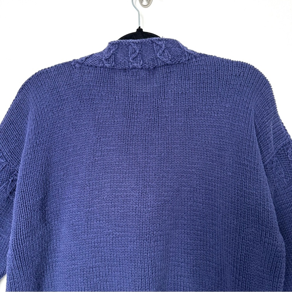 Vintage Ann Taylor Nautical Navy Old Money Preppy Embroidered Anchor Sweater - Picture 9 of 11